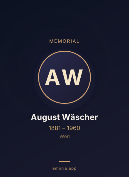 Memorial portrait of August Wäscher
