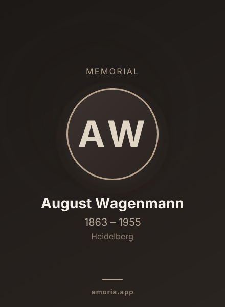 Memorial portrait of August Wagenmann