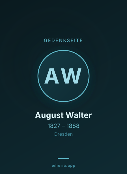 Gedenkportrait von August Walter