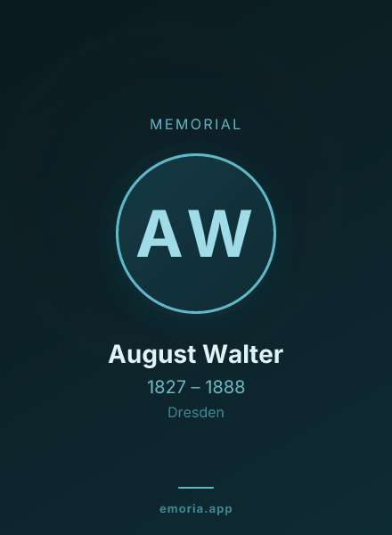 Memorial portrait of August Walter