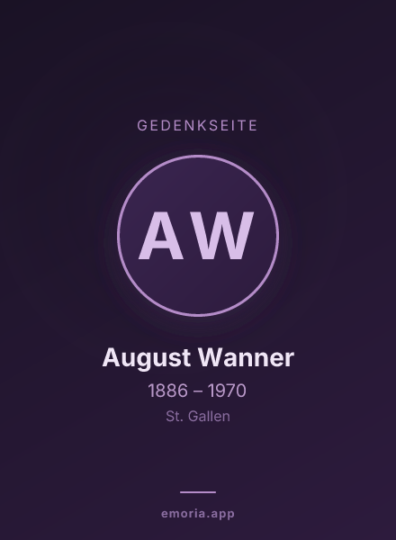 Gedenkportrait von August Wanner