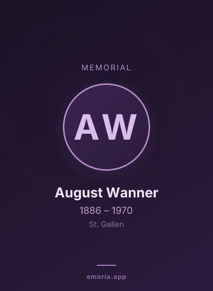 Memorial portrait of August Wanner