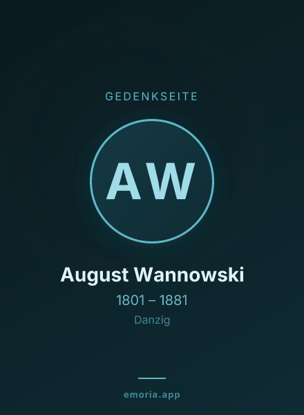 Gedenkportrait von August Wannowski