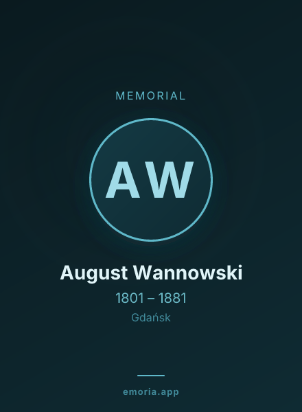 Memorial portrait of August Wannowski