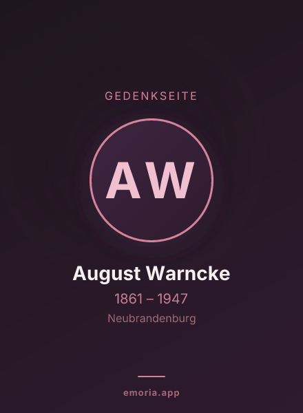 Gedenkportrait von August Warncke