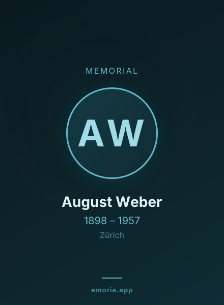 Memorial portrait of August Weber