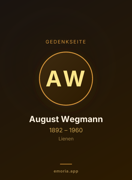 Gedenkportrait von August Wegmann