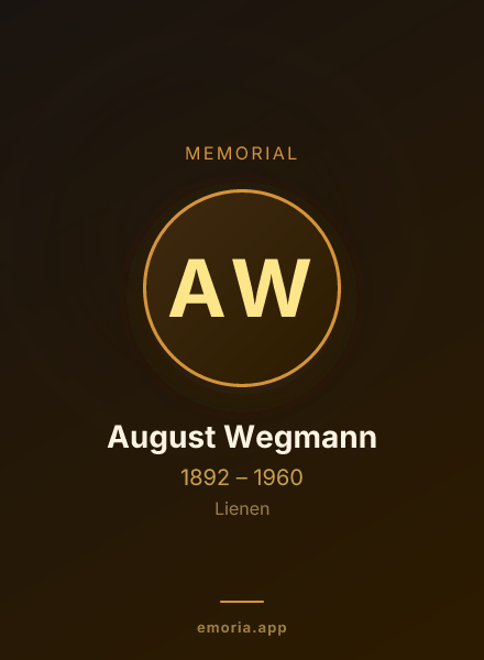 Memorial portrait of August Wegmann