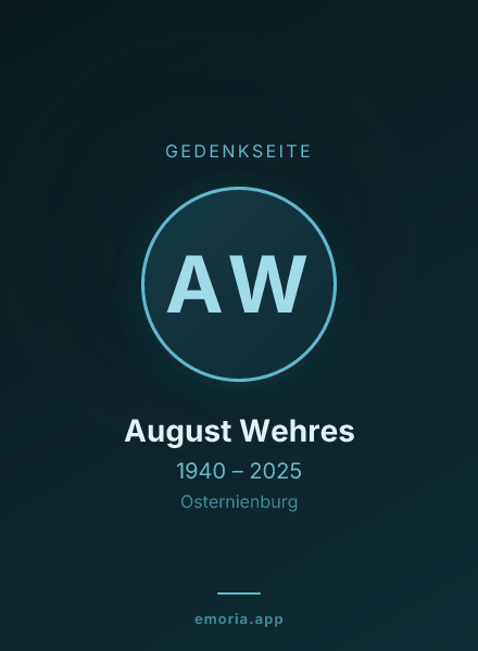 Gedenkportrait von August Wehres