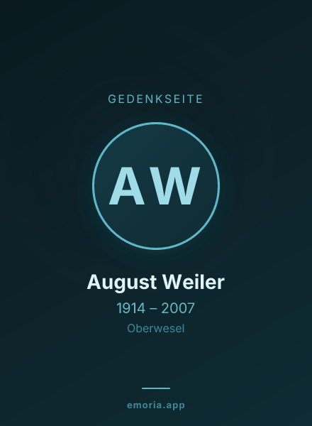 Gedenkportrait von August Weiler