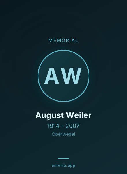 Memorial portrait of August Weiler