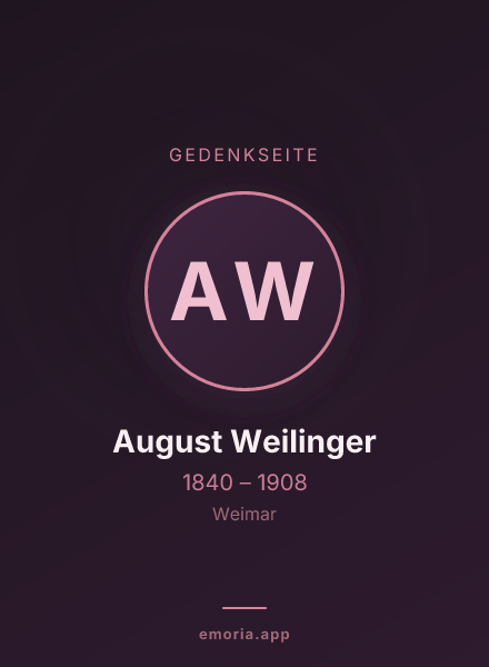 Gedenkportrait von August Weilinger