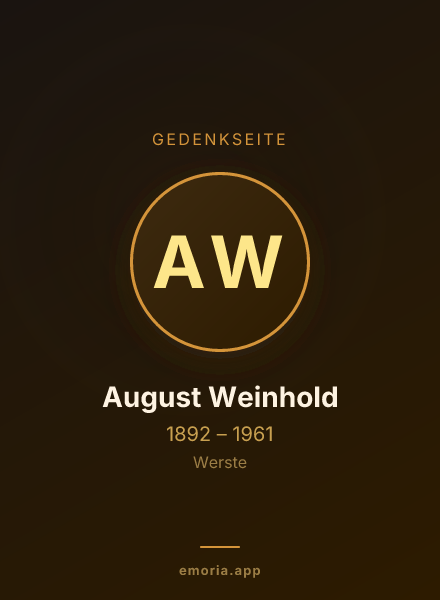 Gedenkportrait von August Weinhold