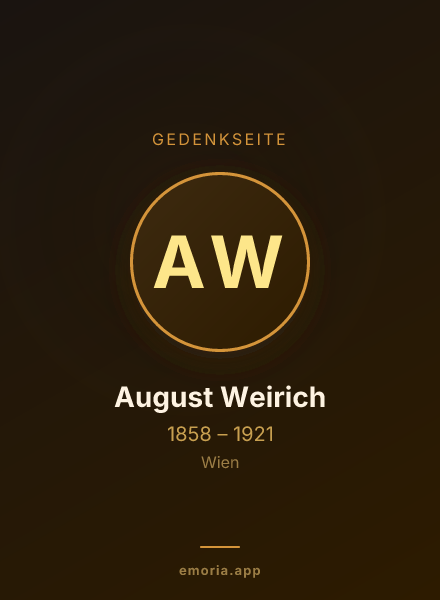 Gedenkportrait von August Weirich