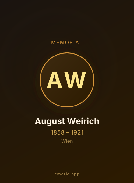 Memorial portrait of August Weirich