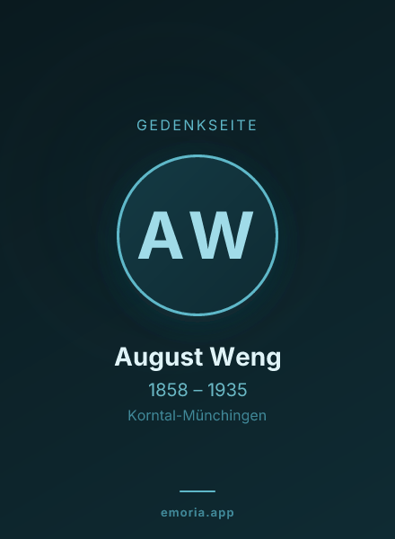 Gedenkportrait von August Weng