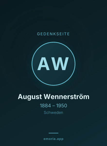 Gedenkportrait von August Wennerström