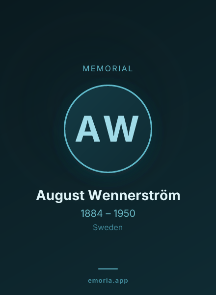 Memorial portrait of August Wennerström