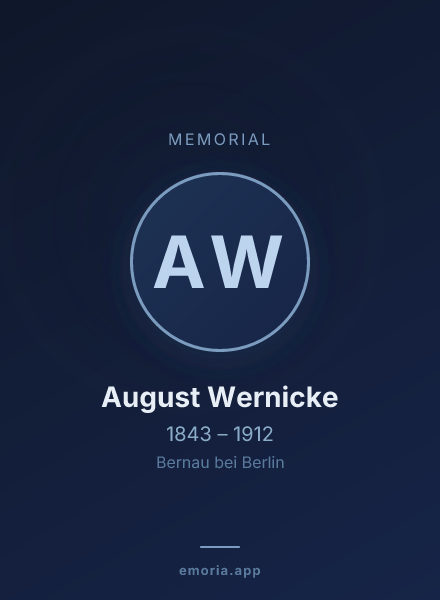 Memorial portrait of August Wernicke