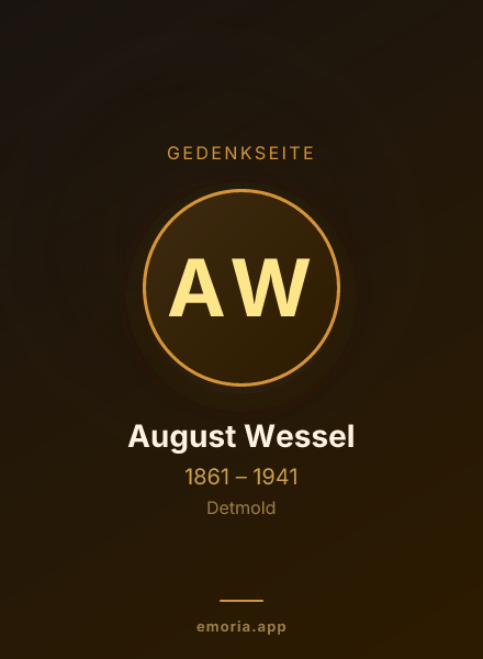 Gedenkportrait von August Wessel