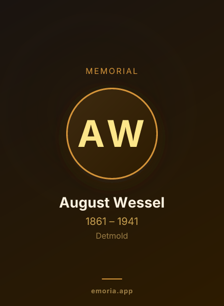 Memorial portrait of August Wessel