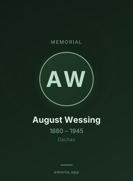 Memorial portrait of August Wessing