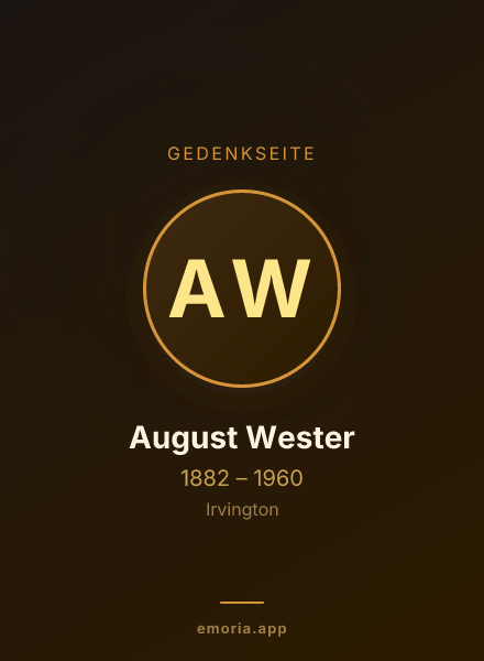 Gedenkportrait von August Wester