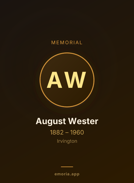 Memorial portrait of August Wester