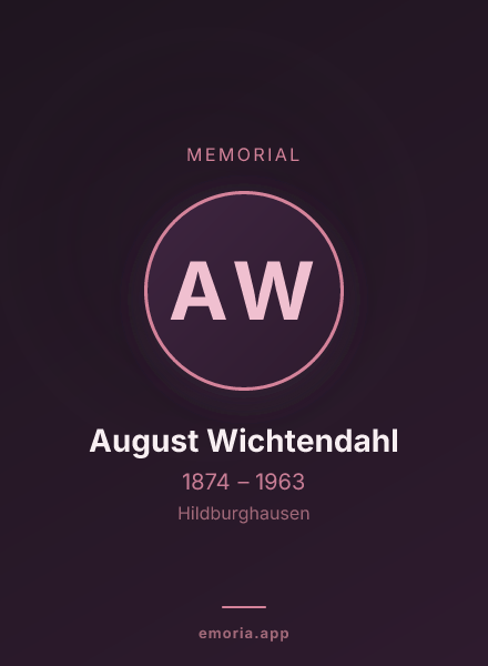 Memorial portrait of August Wichtendahl