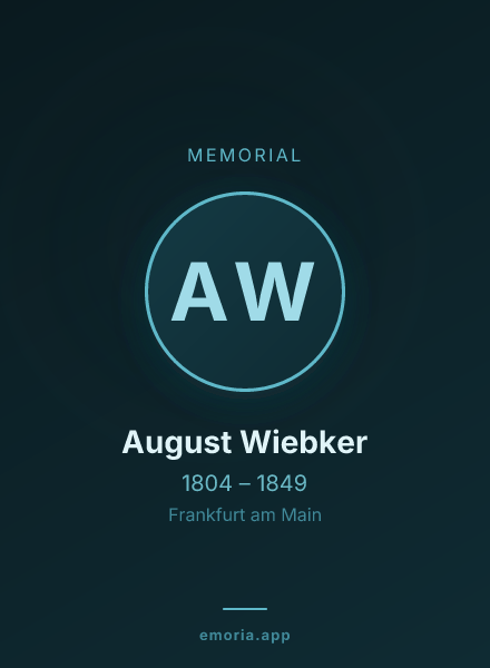Memorial portrait of August Wiebker