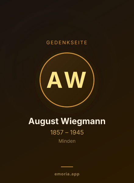 Gedenkportrait von August Wiegmann