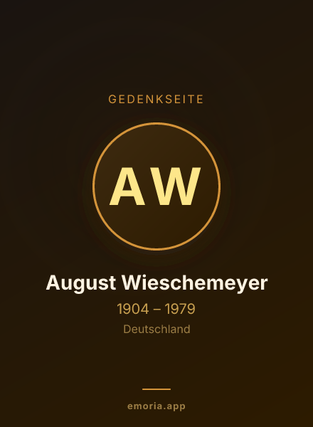 Gedenkportrait von August Wieschemeyer