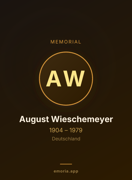 Memorial portrait of August Wieschemeyer