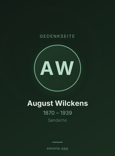 Gedenkportrait von August Wilckens