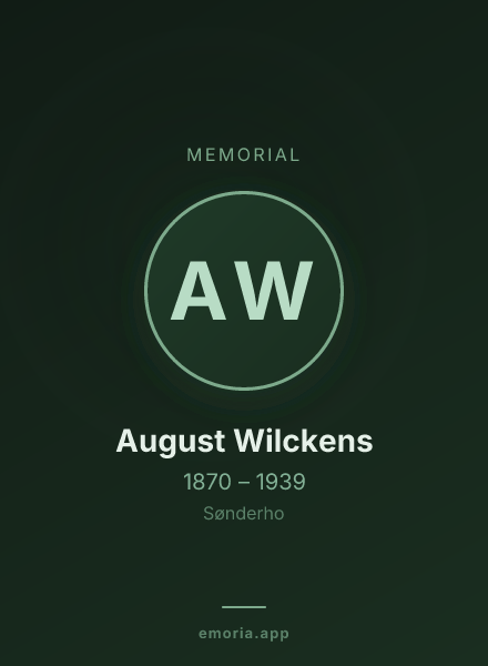 Memorial portrait of August Wilckens