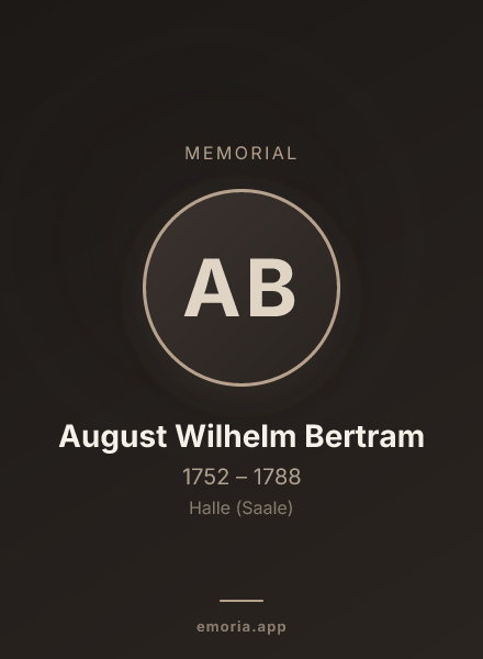 Memorial portrait of August Wilhelm Bertram