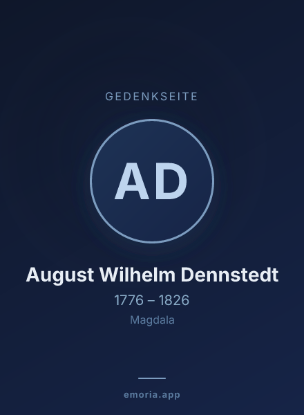 Gedenkportrait von August Wilhelm Dennstedt