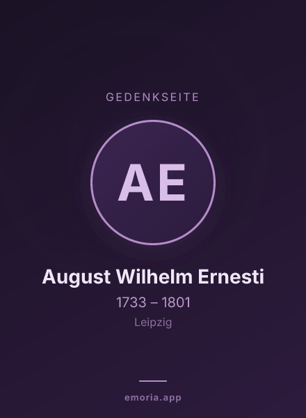 Gedenkportrait von August Wilhelm Ernesti