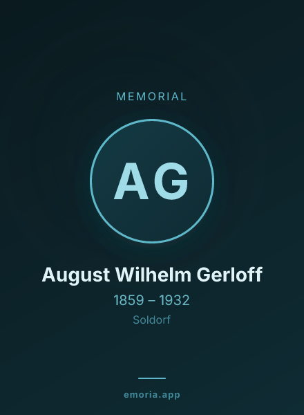 Memorial portrait of August Wilhelm Gerloff