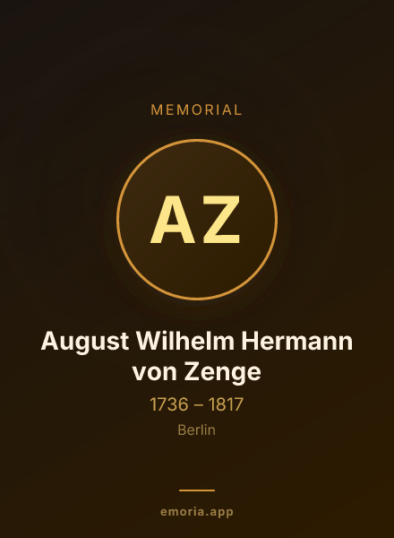 Memorial portrait of August Wilhelm Hermann von Zenge