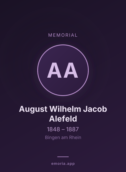Memorial portrait of August Wilhelm Jacob Alefeld