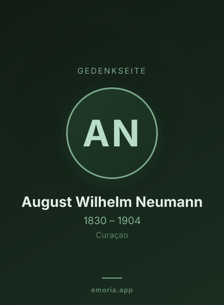 Gedenkportrait von August Wilhelm Neumann