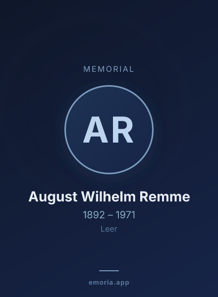 Memorial portrait of August Wilhelm Remme