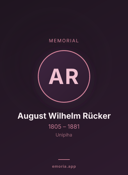 Memorial portrait of August Wilhelm Rücker