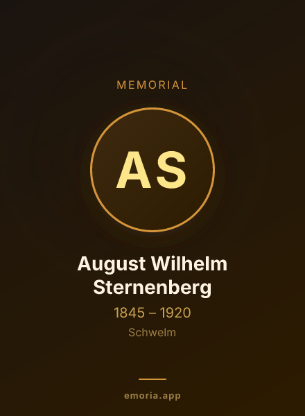 Memorial portrait of August Wilhelm Sternenberg