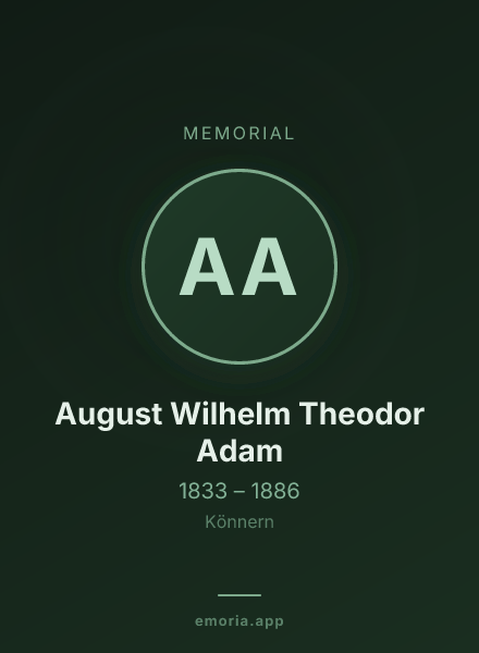 Memorial portrait of August Wilhelm Theodor Adam