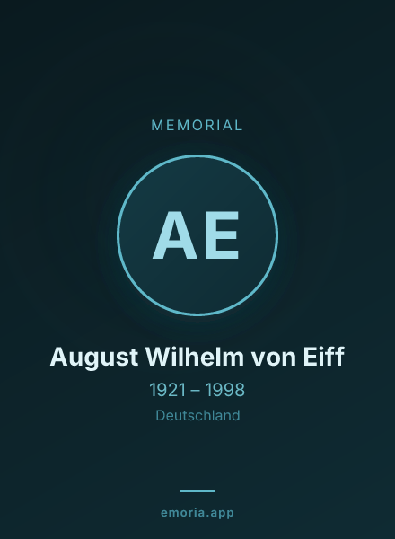Memorial portrait of August Wilhelm von Eiff