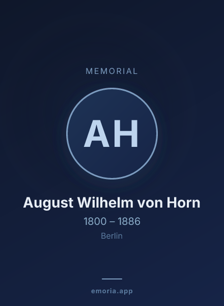 Memorial portrait of August Wilhelm von Horn