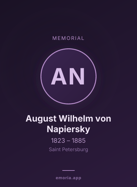 Memorial portrait of August Wilhelm von Napiersky