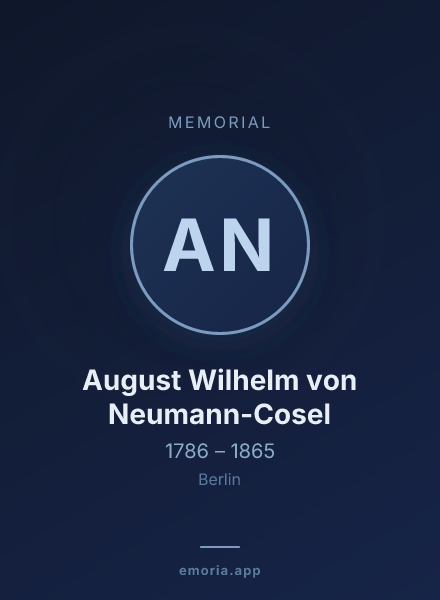 Memorial portrait of August Wilhelm von Neumann-Cosel